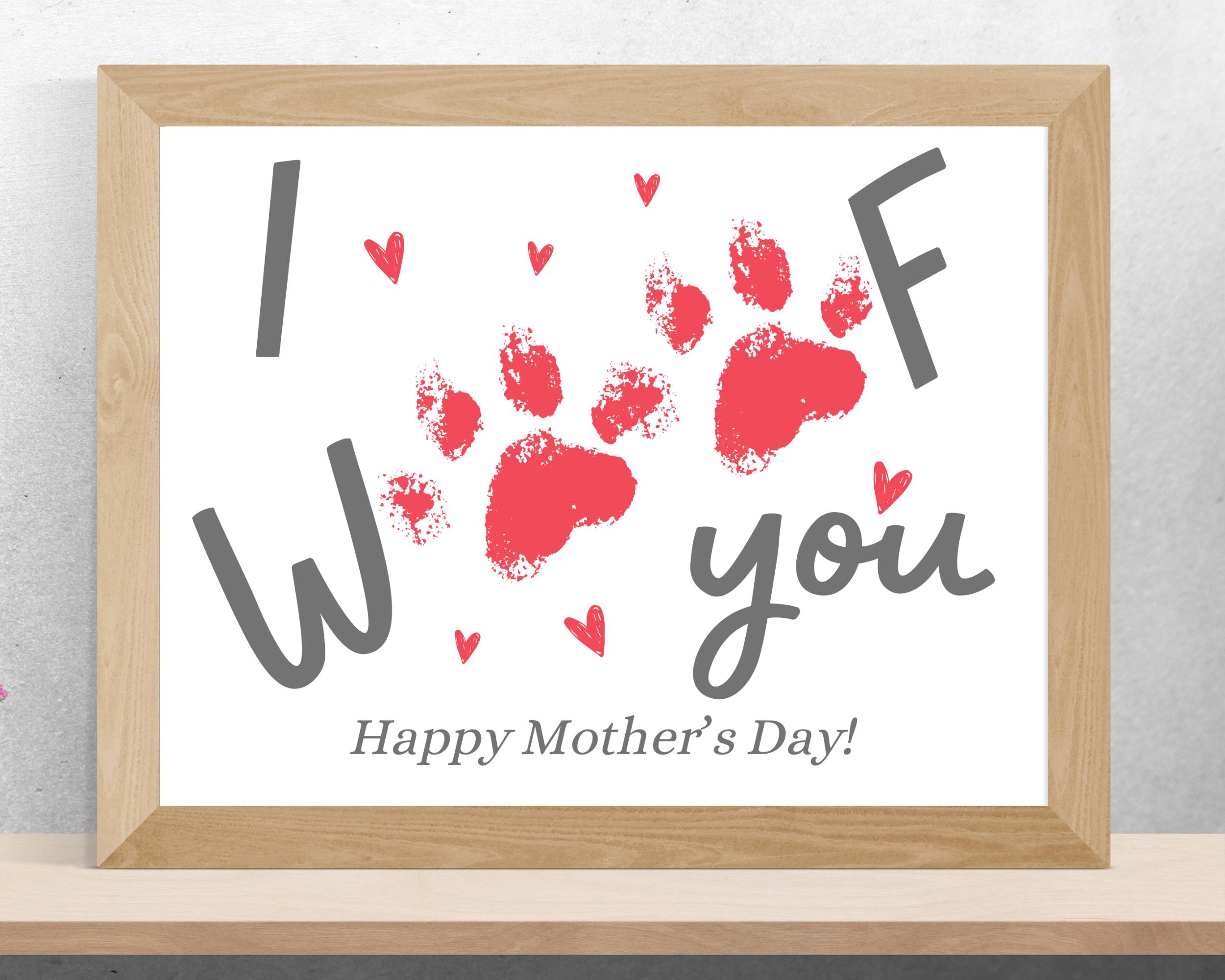 Mother's Day Pawprint Art, Mother's Day Pawprint Craft Bundle, Dog Mom ...