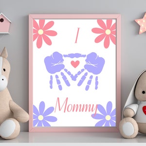Mother&#39;s Day Handprint Craft, Mother&#39;s Day Handprint Art, Handprint Crafts for Kids, Mothers Day Craft for Kids, Mother&#39;s Day Keepsake
