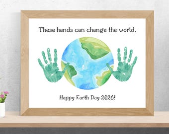 Earth Day Handprint Craft, Earth Day Handprint Art, Handprint Crafts for Kids, Earth Day Craft, Earth Day Activity, Spring Handprint