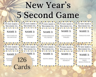 Jeu de 5 secondes du Nouvel An, Jeu du Saint-Sylvestre, Jeux du Nouvel An, Jeu de 5 secondes des Fêtes, Jeu de fête du Nouvel An, Jeux de réunion de famille