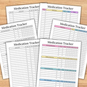Medication Tracker, Medication Log, Printable Medication Tracker, Medicine List, Medication Schedule
