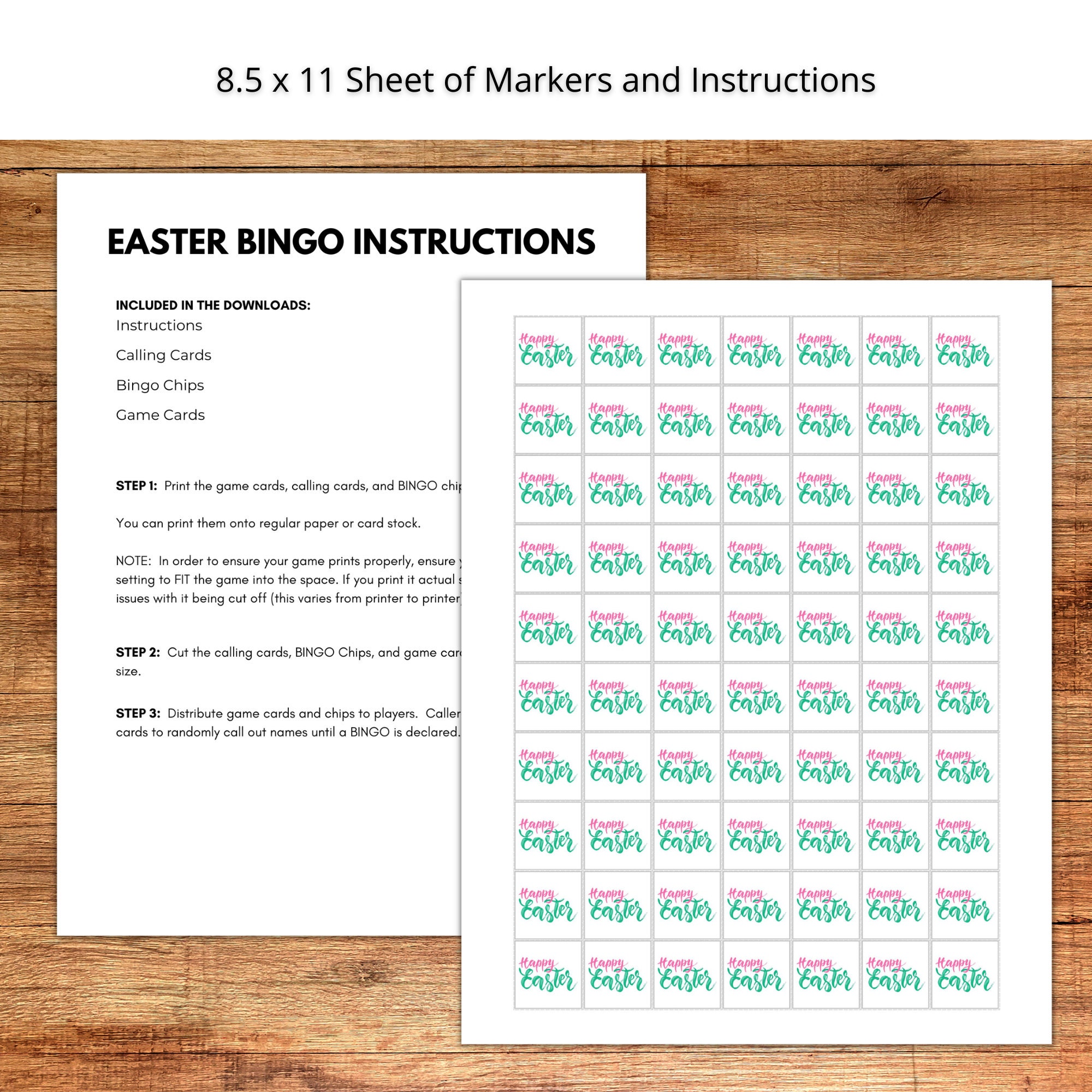 Easter Bingo, Printable Easter Bingo Game, 50 Easter Bingo Cards - Etsy