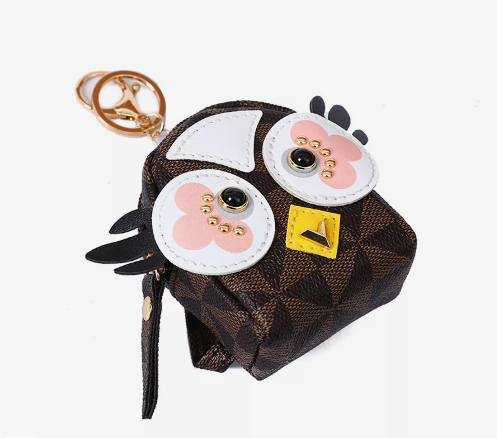 LOUIS VUITTON Monogram Lovely Birds Bag Charm Key Chain Holder Owl