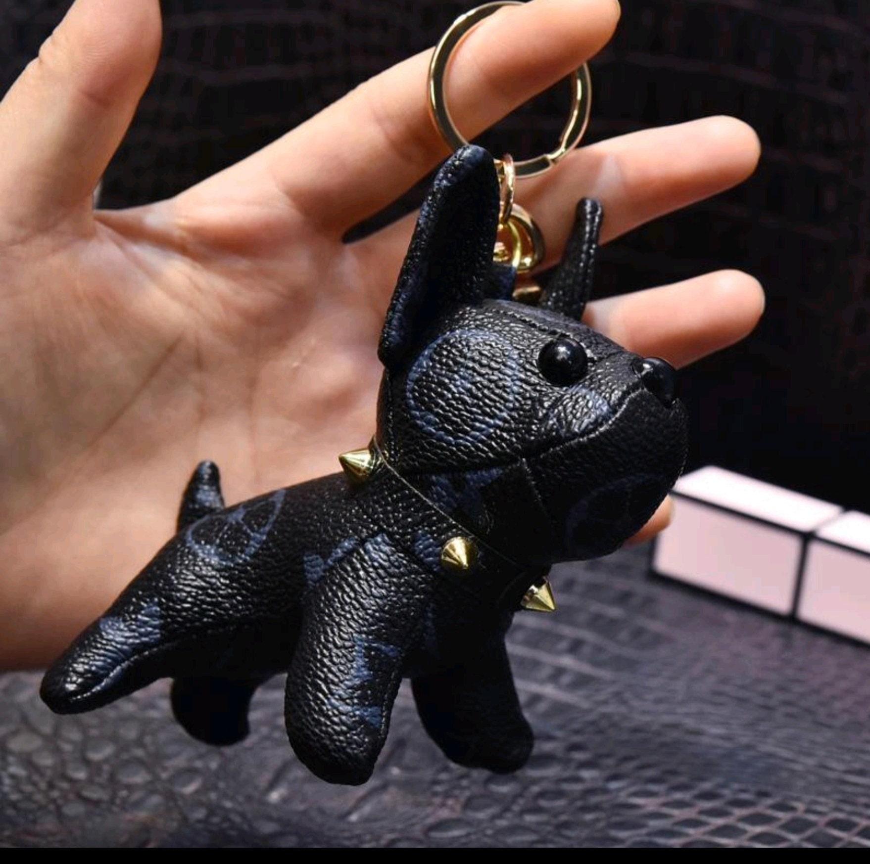 Louis Vuitton Bull Dog Key Chain, Luxury, Accessories on Carousell