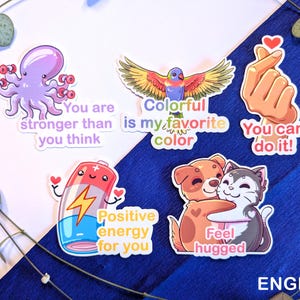 5 Condividi adesivo amore / inglese e tedesco / adesivo carino orgoglio adesivo carino amore adesivo positivo adesivo vibrazioni positive adesivo orgoglio