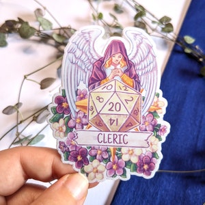 Adesivo per carta e penna Cleric / Adesivo PNP D20 Adesivo Cleric DND Vinile