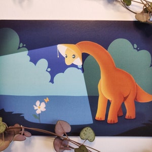 The Dinosaur Lamp Postcard / Postkarte / + Envelope