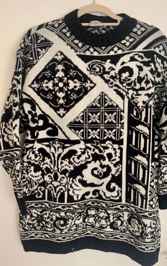 Vintage Early 80's Paisley Print Crewneck Sweater