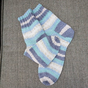 Handmade knitted socks cotton