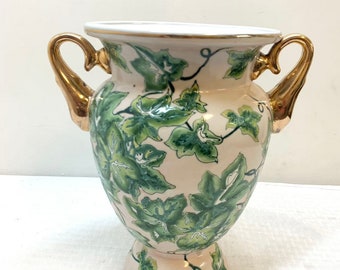 11"H Exquisite Classic Style of Gilded and Color-Painted Porcelain Vase