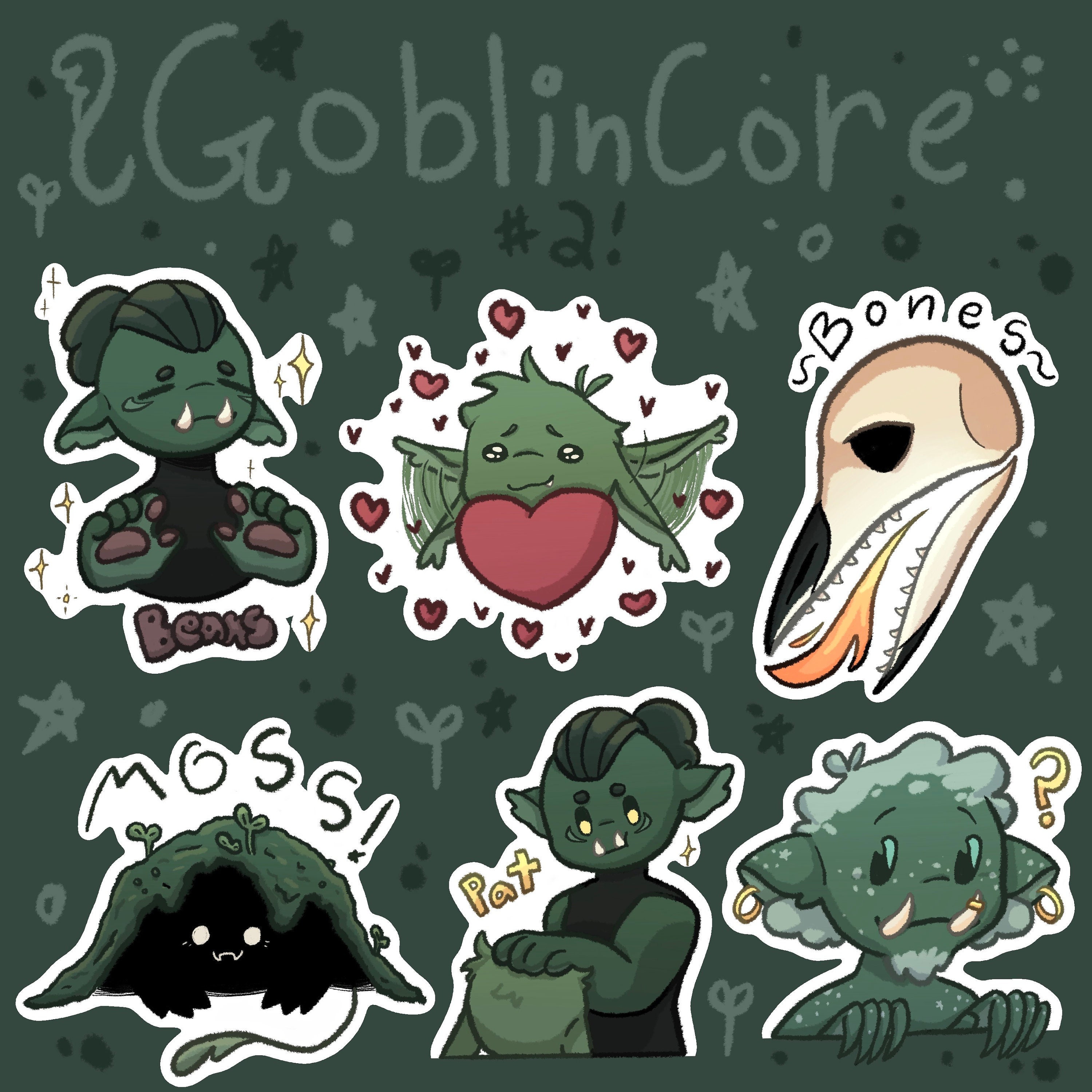 Cottagecore Stickers, Goblincore Sticker, Aesthetic Cottagecore Stickers,  Fairycore Stickers, Toad Sticker, Whitchy Stickers, Scrapbooking 