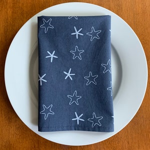 Starfish Beach Summer Themed Dinner Napkins - Set of 4