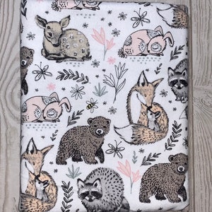Baby Woodland Animals Flannel Baby Blanket
