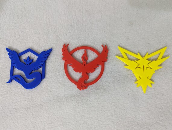 Pokemon Trainer Badges 3D Printed Valor Mystic Instinct - Etsy