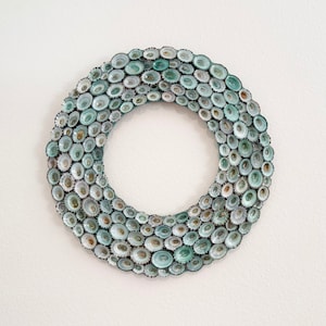 12.5” Limpet shell wreath, Shell wreath, Coastal Wreath, Beach house wreath, Coastal Decor