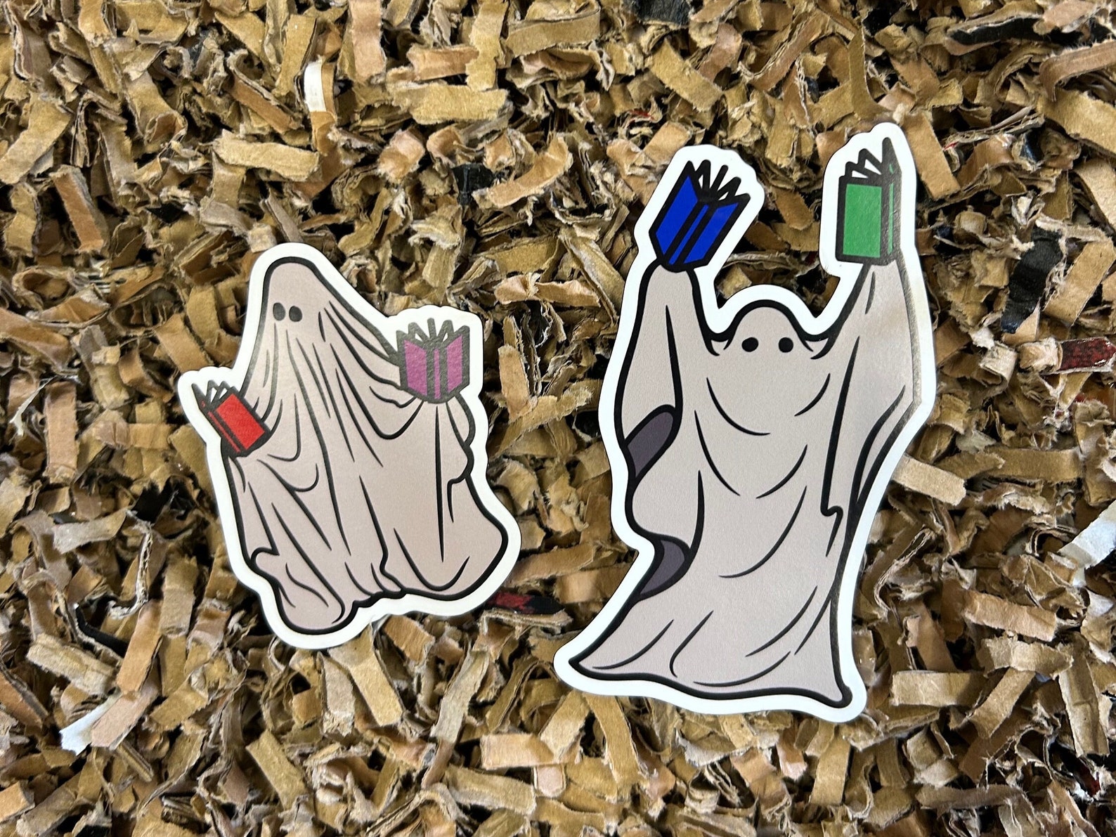 Ghost Magnets LIBRARY GHOSTS - 2-pack Horror Ghost Fridge Magnet Cute Bookish ...