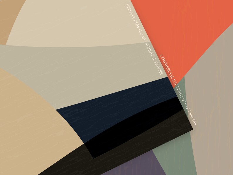 Modern Lightly Textured Scrapbook Paper, Printable Bauhaus Retro ...