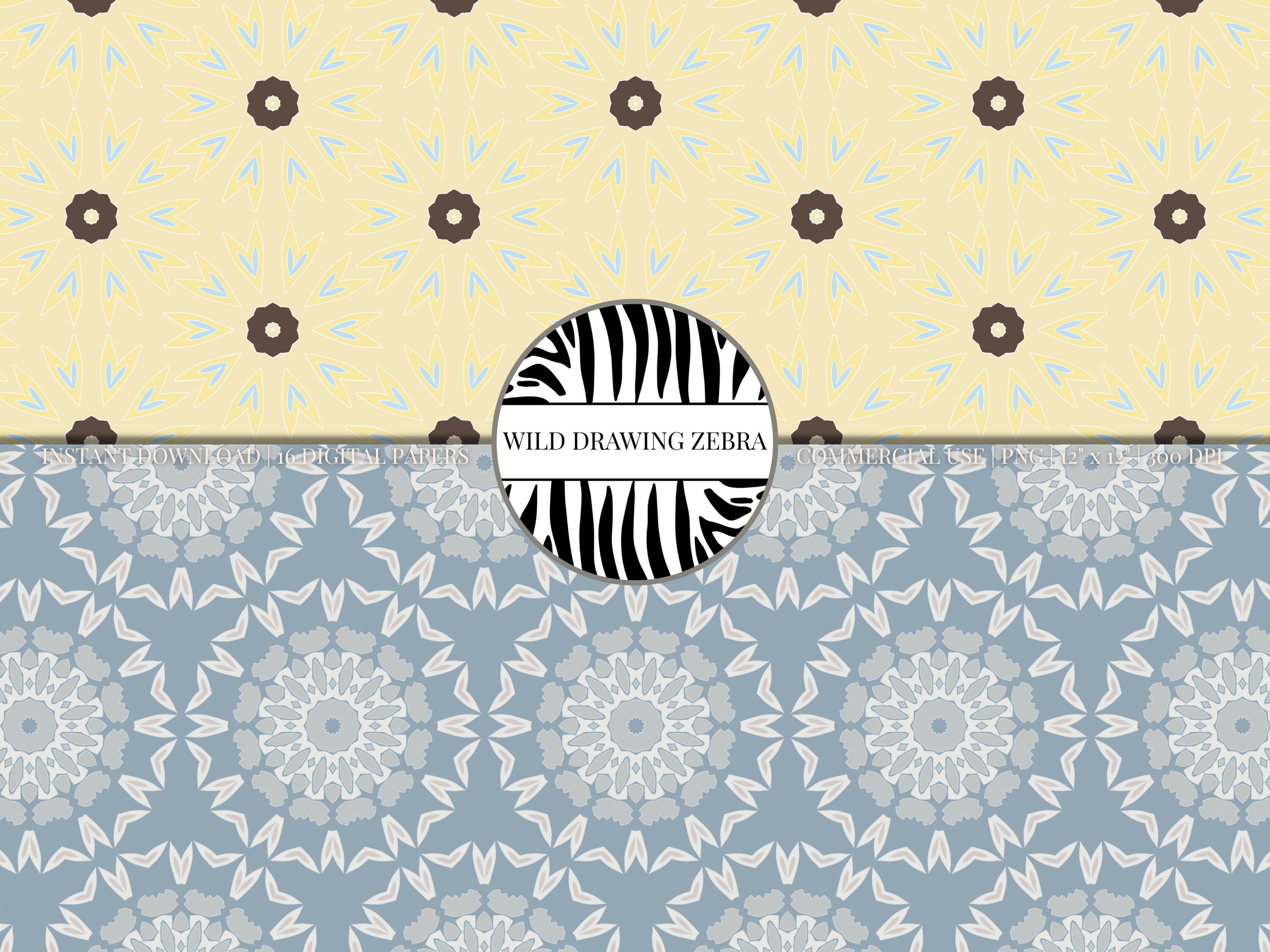 Decorative Moroccan Digital Paper Pack With Oriental Mosaic Scrapbook ...
