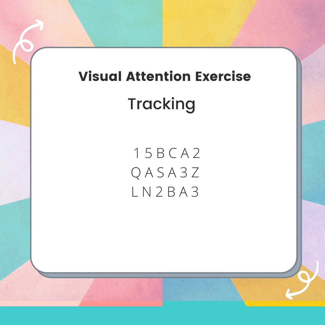 Visual Attention Tracking Exercise - Etsy