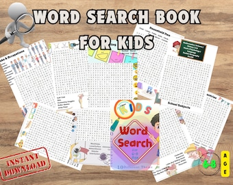Word Search Book For Kids 6-8 Age | Activity Book for Kids , 6-8 Ages , 150 Word Puzzle , Word Search Template for Kids Word Search Book