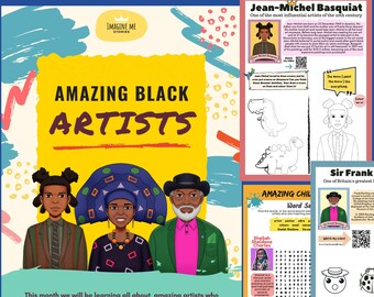 Black Artists Lernaktivitätspaket für Kinder, Black History Printable