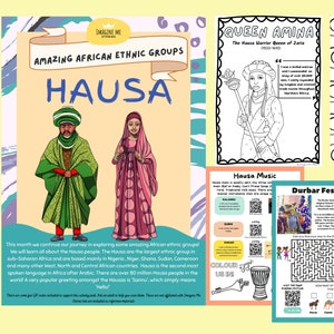 Hausa Educational Activity Pack for kids, Black History Printable, African Activity Pack, Nigerian Activity Pack