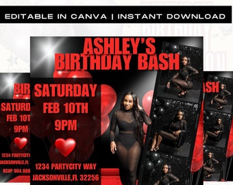 Birthday Flyer, Birthday Girl Invitation, Birthday Party Invitation, Party Invite Flyer, Bday Flyer, Premade Template