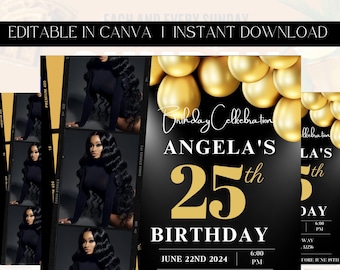 Birthday Flyer, Birthday Girl Invitation, Birthday Party Invitation, Party Invite Flyer, Bday Flyer, Premade Template