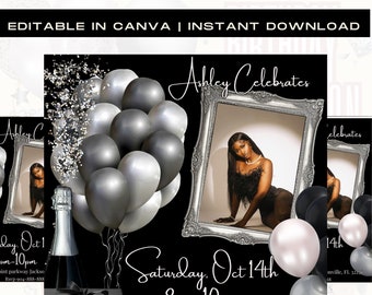Birthday Flyer, Birthday Girl Invitation, Birthday Party Invitation, Party Invite Flyer, Bday Flyer, Premade Template