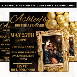 Geburtstag Einladung, Einladung zur Geburtstagsparty, Einladung zur Geburtstagsparty, Party Invite Flyer, Bday Flyer, Vorgefertigte Vorlage