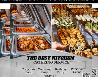 Catering Flyer, Chef Flyer, Cooking Event, Food Template, Event Flyer, Food Truck Flyer, Premade Template