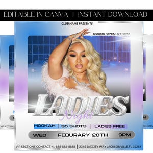 Ladies Night Flyer, Club Flyer, Event Flyer, Party Flyer, Girls Night Flyer, Birthday Flyer, Premade Template