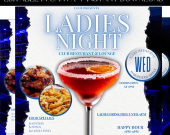 Ladies Night Flyer, Club Flyer, Event Flyer, Party Flyer, Girls Night Flyer, Premade Template
