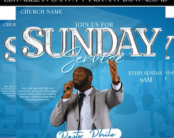 Church Flyer, Church Events Flyer, Sunday Service Flyer, Prayer Flyer, Worship Flyer, Pastor Flyer, Bible Study, Premade Template