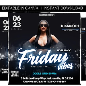 Club Flyer, Friday Night Flyer, DJ Flyer, Party Flyer, Premade Template