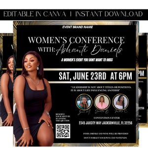 Women Empowerment Flyer, Event Flyer, Workshop Flyer, Networking Flyer, Women Events, Entrepreneur Event, Conference Flyer, Premade Template