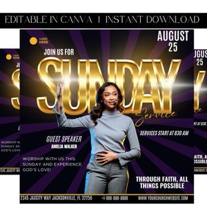 Church Flyer, Church Events Flyer, Sunday Service Flyer, Prayer Flyer, Worship Flyer, Pastor Flyer, Bible Study, Premade Template