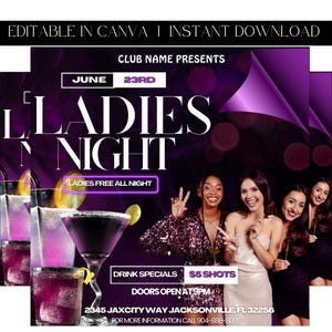 Ladies Night Flyer, Club Flyer, Event Flyer, Party Flyer, Girls Night Flyer, Birthday Flyer, Premade Template