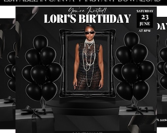Birthday Flyer, Birthday Girl Invitation, Birthday Party Invitation, Party Invite Flyer, Bday Flyer, Premade Template