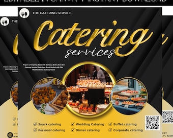 Catering Flyer, Chef Flyer, Cooking Event, Food Template, Event Flyer, Food Truck Flyer, Premade Template