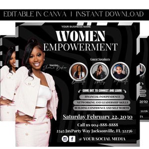 Women Empowerment Flyer, Event Flyer, Workshop Flyer, Networking Flyer, Women Events, Entrepreneur Event, Conference Flyer, Premade Template