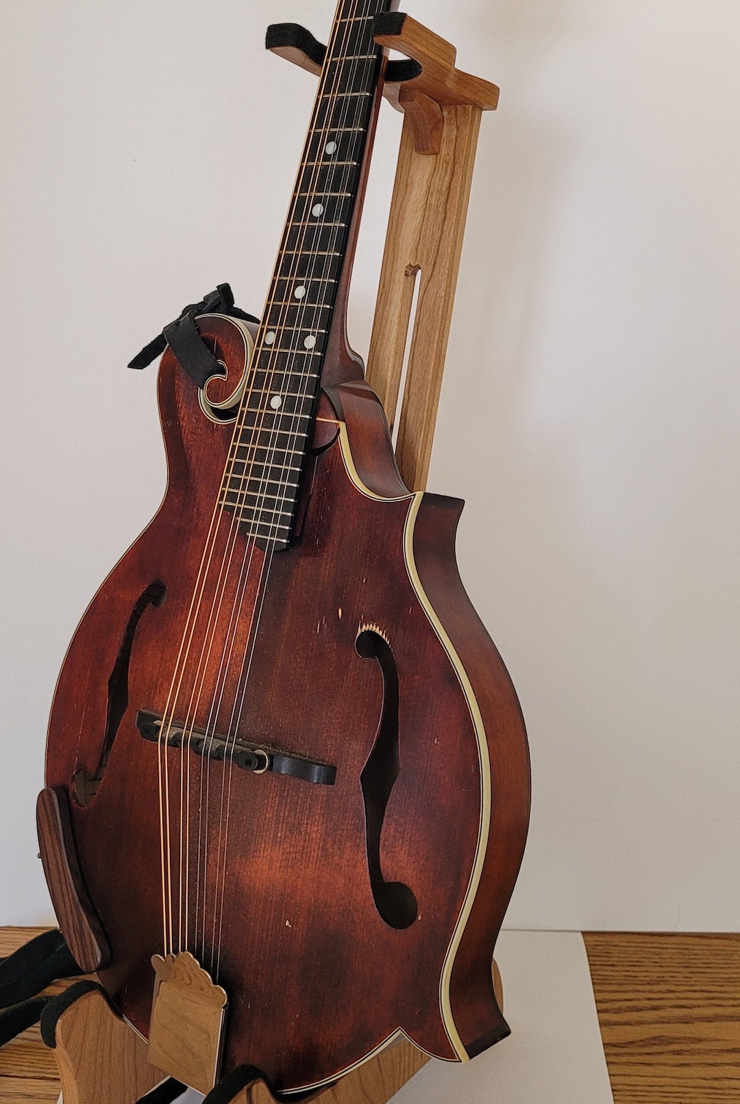Handcrafted Wooden Mandolin Stand Etsy
