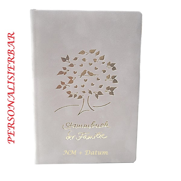 Stammbuch der Familie; Stammbuch für Hochzeit, klassisches Format mit goldener Prägung