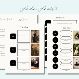 Genealogy Book Template 8.5x11 Life History Scrapbook Ancestry Book Template Instant Edit Download Canva Family History Workbook image 3