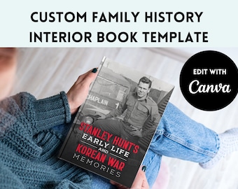 Custom Family History Book Template | Canva Genealogy Design