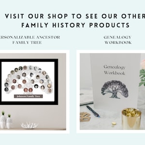 Genealogy Book Template 8.5x11 Life History Scrapbook Ancestry Book Template Instant Edit Download Canva Family History Workbook image 9