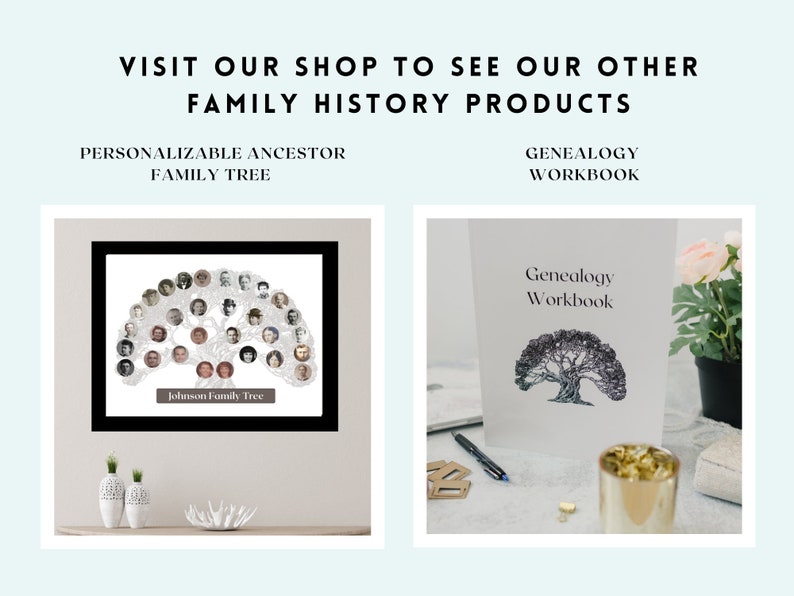 Genealogy Book Template 8.5x11 Life History Scrapbook Ancestry Book Template Instant Edit Download Canva Family History Workbook image 9