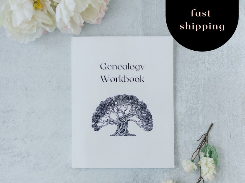 Genealogy Workbook Family History Worksheets Fillable Fan Chart Genealogy Journal Ancestry Template Family Tree Pedigree Chart image 1