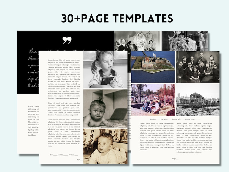 Genealogy Book Template 8.5x11 Life History Scrapbook Ancestry Book Template Instant Edit Download Canva Family History Workbook image 6