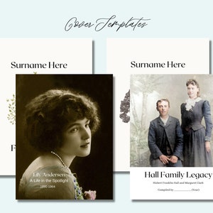 Genealogy Book Template 8.5x11 Life History Scrapbook Ancestry Book Template Instant Edit Download Canva Family History Workbook image 5